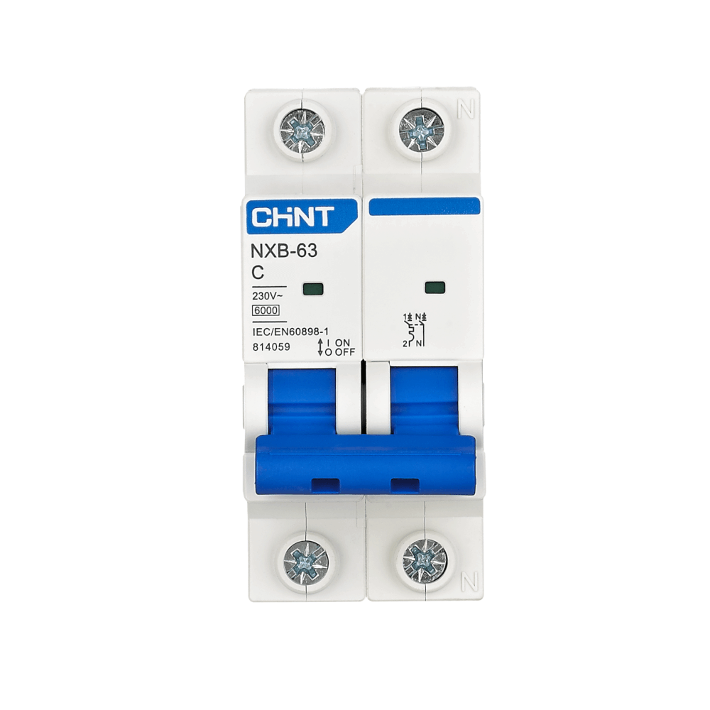 เซอร์กิตเบรกเกอร์ 6 แอมป์ 2 โพล 10KA CHINT MCB NXB-63 2P 6A AC230V TYPE C_2